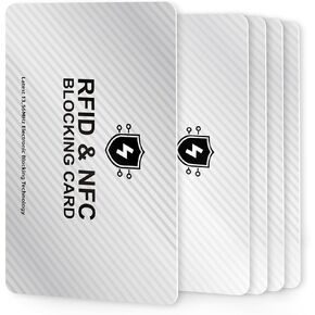 RFID Blocking Card - 3 Pack, NFC Credit Card ID Protection Safe Bank Card Passport Entire Wallet Purse Shield Protector Blocker Guard