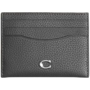 Coach Men Flat Card Case Wallet ، الفحم
