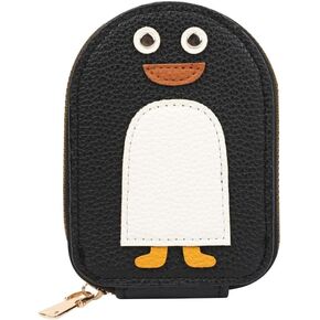 Zippered Card Wallet, Penguin Shape Accordion Wallet Credit Card Holder with 11 Slots for Credit Card ID Cards Driver's Licenses