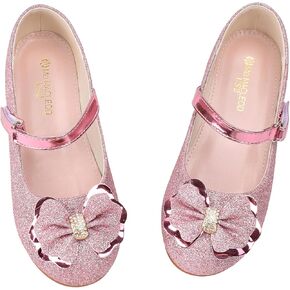 فتيات ماري جين فستان أحذية راينستون فستان أحذية زلة على الفتاة باليه شقق لحفل الزفاف ، عيد الميلاد （طفل صغير/طفل كبير） in Kuwait