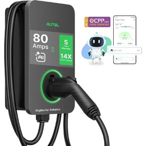 Autel Maxicharger Electric Oper (EV) من المستوى 2 ، حتى 80 أمبيرًا ، ومتوافقة مع OCPP ، ومتكامل مع الذكاء الاصطناعى ، والداخلية/الخارجية ، و 4G/Wi-Fi/Wi-Sun ، و AC Pro Business ، Dark Gray