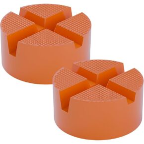 2PCS Floor Jack Rubber Pad,Round Deep X-Grooves Pinch Weld Jack Pad, Universal Jack Pad Adapter for Trailer Jacks -Frame Rail Protector,Easily Fit Different Cars 3.9 x 3.9 x 1.8 in in Kuwait
