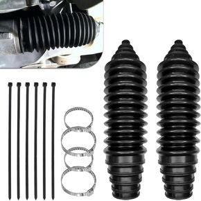 Rack and Pinion Boot Inner Tie Rod Boot, Dustproof Silicone Car Steering Rack Boot Kit, Inner Tie Rod Boot Tool Set with Rack and Pinion Bellow Cable Ties and Clamps, Car Parts103-3070