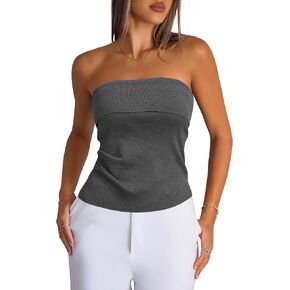 Arach & Cloz Women's Silk Blend Non Slip Summer Out Tube Tops 2025
