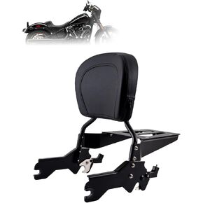 مسند Back Passenger Holdfast Sissy Harley Davidson Low Rider Sport Glide FLSB FXLR FXLRS و FXLRST 2018 والنماذج اللاحقة (Black Matte)