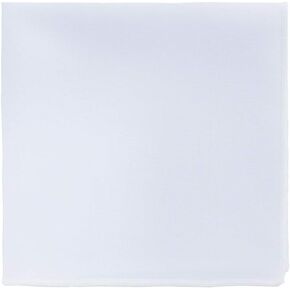 Mens White Pocket Squares Gabardine Handkerchief Hanky, by Bow Tie House