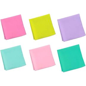 Hexafun 100 ٪ من مناديل للجنسين العضوي النقي ، متعددة الألوان والصلبة ، الناعمة والأنيقة ، الحجم الكبير للرجال والنساء (حزمة 6) (Unclasics 4 + 5)