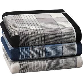 Handkerchiefs for Men, Soft Cotton Men’s Handkerchiefs, Cotton Hankies for Men, Assorted Hankies, 17x17 3/6 PCS