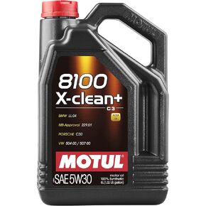 Motul 8100 X-Clean+ 5W30 100 ٪ زيت المحرك الاصطناعي 5 لتر (106377)