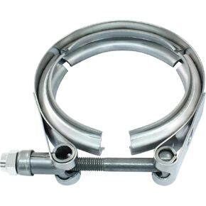 4 Inch Stainless Steel 304 V-Band Clamp, Quick Release Clamp Universal Flange Kit, Racing Exhaust Down Pipes for Ford Pickup Trucks