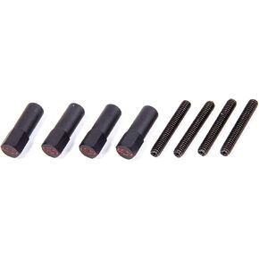 ProForm Valve Cover Fastener, Mini Nut, 1/4-20 in Thread, 1-1/2 in Long, Bowtie Logo, Steel, Black Crinkle, Set of 4 (141-759)