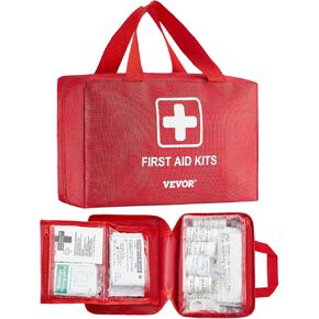 VEVOR 3-Shelf First Aid Cabinet, 1000 Pieces, Large Capacity First Aid Kit, Wall Mounted Medicine Cabinet, OSHA & ANSI 2015 (Class A), Industrial Emergency Metal Med Box, for Business and Worksite