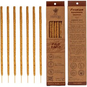 Handmade Palo Santo Incense Sticks by Luminous Aura– 100% Natural & Organic, Ethically Sourced from Peru – 7 Sticks, 8" Each – Non-Toxic, Ideal for Meditation, Relaxation, Smudging & Energy Cleansing