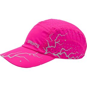 Sprints Race Day Performance HyperG Racing Cap | The Lightweight, Quick Dry, Running, Sport Hat, One Size, Unisex (Dystopian Neon Pink Flash Reflective)