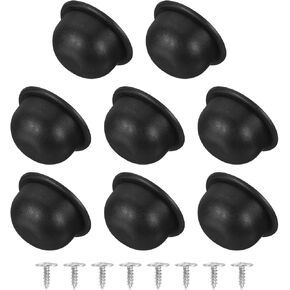uxcell 8Pcs Luggage Replacement Pads, Plastic Luggage Stand Feet Stud, Suitcase and Travel Gear Bottom Side Accessories with Self-Tapping Screws, Black (47x47x25mm)