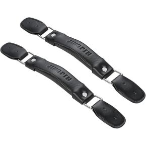 Mtsooning 2PCS Luggage Handle,150mm Leather Pull Handle Grip, Black Suitcase Handle Carry Strap Replacement Part for Luggage Suitcase Box Black Tone