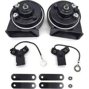 Car Horn Compatible with ford, 12V Waterproof Loud High Low 2 Tone Auto Horn, 118-128db car horn Replacement for Ford(2 Connectors)