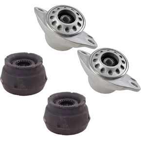 TRQ Front & Rear Upper Strut Mount Set Compatible with 2000-2006 Audi TT 1998-2010 Volkswagen Beetle 2000-2005 Golf Jetta
