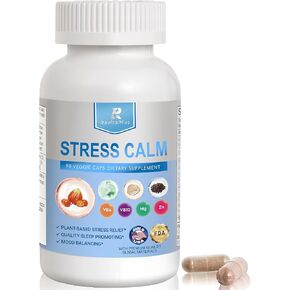 8-in-1 Ashwagandha Supplements with B12 B6 Magnesium Maca Zinc Folate, Cortisol Supplements for Women and Men Supports Stress Relief, Sleep, Energy, Focus(90 Capsules)