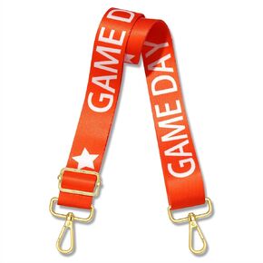 Game Day Purse Strap Replacement Crossbody Wide Shoulder Strap Star Football Strap for Stadium Approved Clear Bag