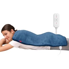 Comfytemp Heating Pad for Back Pain Relief - FSA HSA Eligible Extra Large Heating Pad XXL, Birthday Gifts for Women Mom Her Wife, 17''x 33'' King Size Electric Heating Pads for Period Cramps (Blue)