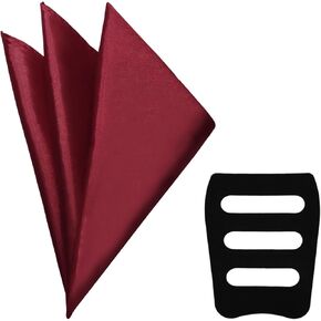 Pocket Squares, Handkerchiefs with Pocket Squares Holder Solid Color Hankies for Wedding Churches 12in
