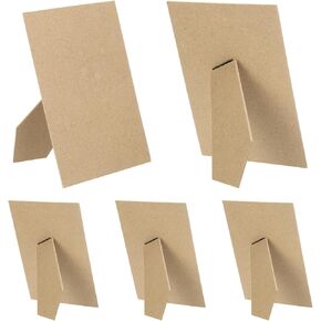 PATIKIL 5 Pack Easel Back for Picture Frame, 4 x 6 Inch Replacement Picture Frame Easel Back DIY Photo Board for Photo Frames Tiles, Poplar