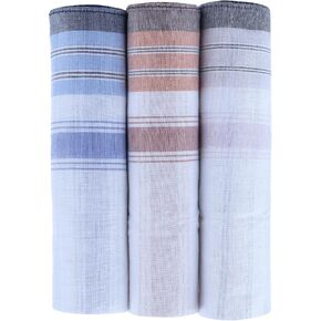 Trafalgar Men's Checked Cotton Handkerchiefs (3 Pack)