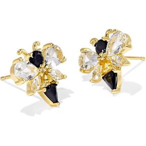 Kendra Scott Womens Bee Stud Earrings Gold Black - Yellow Mix One Size One Size