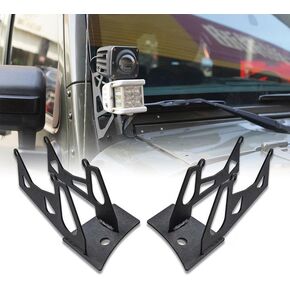 MusixiA 2Pcs A-Pillar Light Mount Dual Lower Windshield Off-Road LED Work Light Mounting Brackets Fit for 2007-2017 Wrangler JK
