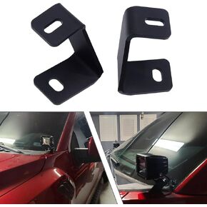 WeiSen Ditch Light Mounting Brackets Kit Front, A-Pillar Left ＆ Right Side Hood Hinges LED Work Cube Light Mount Brackets Compatible with Ford F150 Raptor 2017-2023, Fit F-150 2015-2023