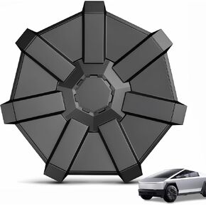 Wheel Hubcaps for Cybertruck, Tesla Cybertruck Accessories Wheel Cover ABS Black Durable Easy to Install Wheel Covers for Cyber Truck