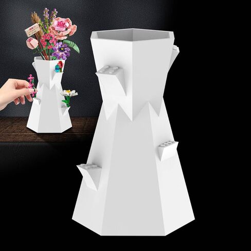 مزهرية لزهور Lego ، متوافقة مع Lego Bricks ، لمجموعة بناء باقة زهرة Lego ، وقف معرض Lego Roses أزهار زهرة Sunflow in Kuwait
