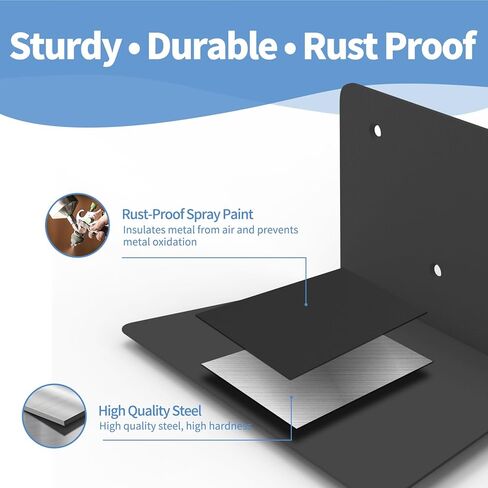 Fentec Invisible Floating Reshelflesh ، جدار مكتبة عائمة أرفف الكتب الثقيلة منظمي الكتب المخفية رفوف رفوف المعادن الحامل للكتب غرفة نوم غرفة المعيش in Kuwait