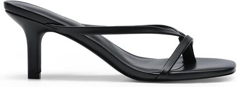 DREAM PAIRS Heels for Women Flip Flops Kitten Low Heels Open Square Toe Thong Heeled Sandals, Sexy Fashion Comfort Shoes for Party Casual Slides in Saudi Arabia