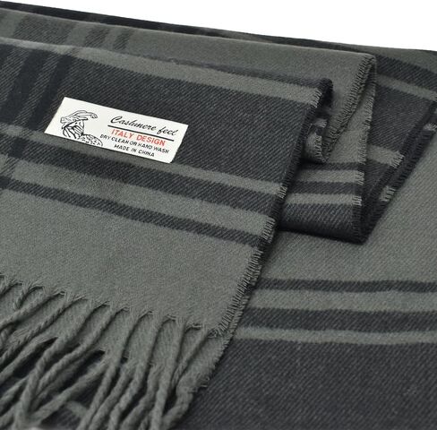 Glory Max Classic Plaid Striped Luxurious Checked Pattern Winter Scarf For Men Women Soft Cashmere Feel 72"x12" in Saudi Arabia