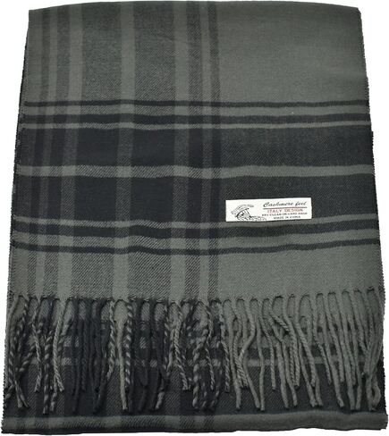 Glory Max Classic Plaid Striped Luxurious Checked Pattern Winter Scarf For Men Women Soft Cashmere Feel 72"x12" in Saudi Arabia