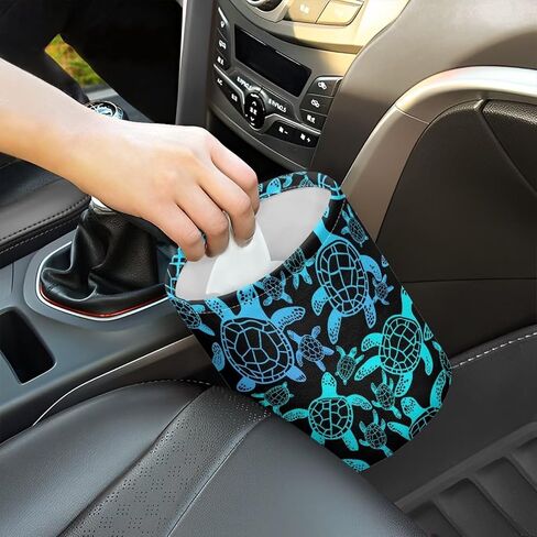 سلحفاة البحر قمامة CAN MINI CAR TRASH SHALD مسند رأس مع أزرار قابلة للتعديل منظم السيارات متعددة الأغراض in Kuwait