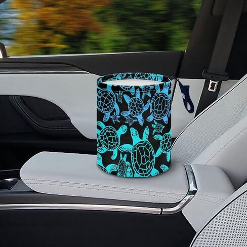 سلحفاة البحر قمامة CAN MINI CAR TRASH SHALD مسند رأس مع أزرار قابلة للتعديل منظم السيارات متعددة الأغراض in Kuwait