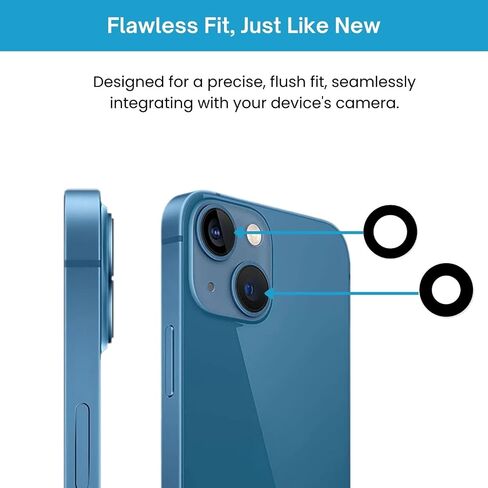 Rear Back Camera Glass Lens Cover Pre-Installed Adhesive, 2-Pack Replacement for iPhone 13 Pro and 13 Pro Max in Saudi Arabia