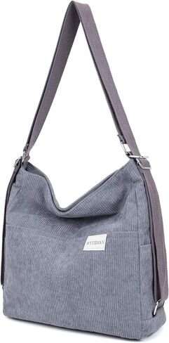 Corduroy Tote Backpack Crossbody Bag for Women, Convertible Shoulder Bags Designer Handbag for College, Work in Kuwait