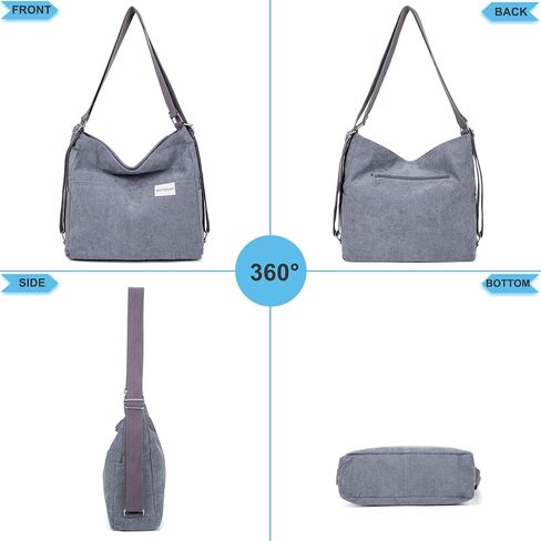 Corduroy Tote Backpack Crossbody Bag for Women, Convertible Shoulder Bags Designer Handbag for College, Work in Kuwait