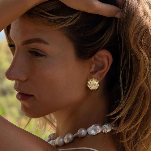 Clip on Earrings for Women Hypoallergenic Clip on Earrings for Women Statement Flower/Starfish/Shell Earrings Beach Accessories Jewelry for Womens Non Pierced Earring in Saudi Arabia