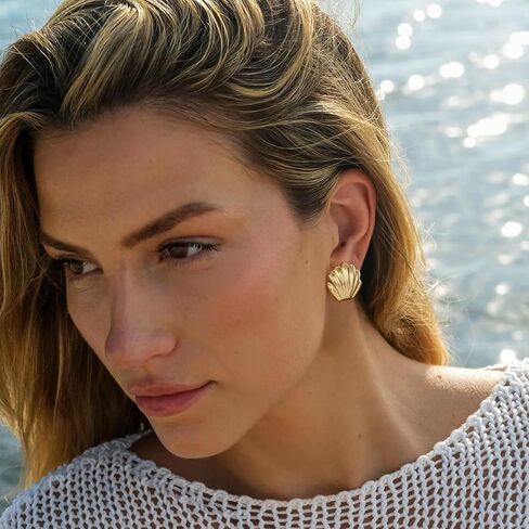 Clip on Earrings for Women Hypoallergenic Clip on Earrings for Women Statement Flower/Starfish/Shell Earrings Beach Accessories Jewelry for Womens Non Pierced Earring in Saudi Arabia