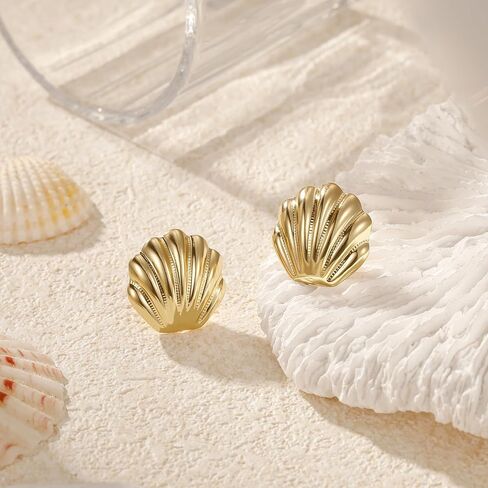 Clip on Earrings for Women Hypoallergenic Clip on Earrings for Women Statement Flower/Starfish/Shell Earrings Beach Accessories Jewelry for Womens Non Pierced Earring in Saudi Arabia