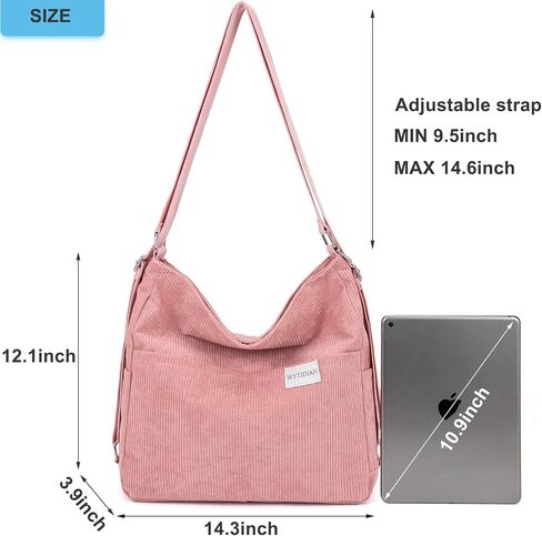 Corduroy Tote Backpack Crossbody Bag for Women, Convertible Shoulder Bags Designer Handbag for College, Work in Kuwait