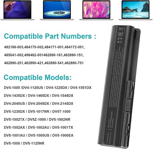 58Wh بطارية كمبيوتر محمول ل HP DV4 DV5 DV6 G50 G60 G60T-200 CTO G61 G70 HDX X16 HDX X16T بريميوم HDX16 HSTNN-LB72 HSTNN-LB73 HSTNN-UB72 HSTNN-CB73 HSTNN-DB72 HSTNN-DB73 HSTNN-IB72 HSTNN-IB73 dm1-2000 in Saudi Arabia