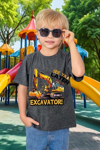 kids4ever الأولاد تي شيرت القطن الأبجدية نمط الشاحنة قصيرة الأكمام قميص تي شيرت لمدة 2-6 سنوات in Kuwait
