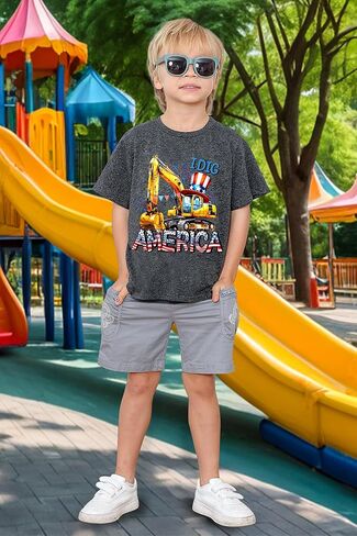 kids4ever الأولاد تي شيرت القطن الأبجدية نمط الشاحنة قصيرة الأكمام قميص تي شيرت لمدة 2-6 سنوات in Kuwait