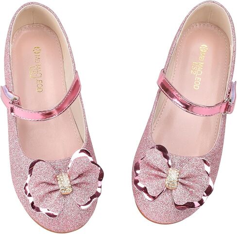 فتيات ماري جين فستان أحذية راينستون فستان أحذية زلة على الفتاة باليه شقق لحفل الزفاف ، عيد الميلاد （طفل صغير/طفل كبير） in Kuwait
